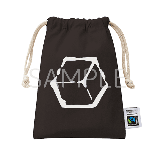 持ち歩ける塩の結晶巾着(ブラック)